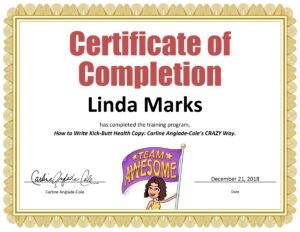 how to write kick butt health copy carline anglade coles crazy way 1 page 0001